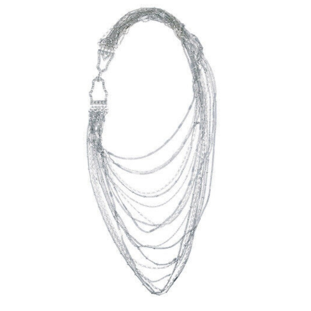 Chloe + Isabel Multi Strand Chain Bib Necklace